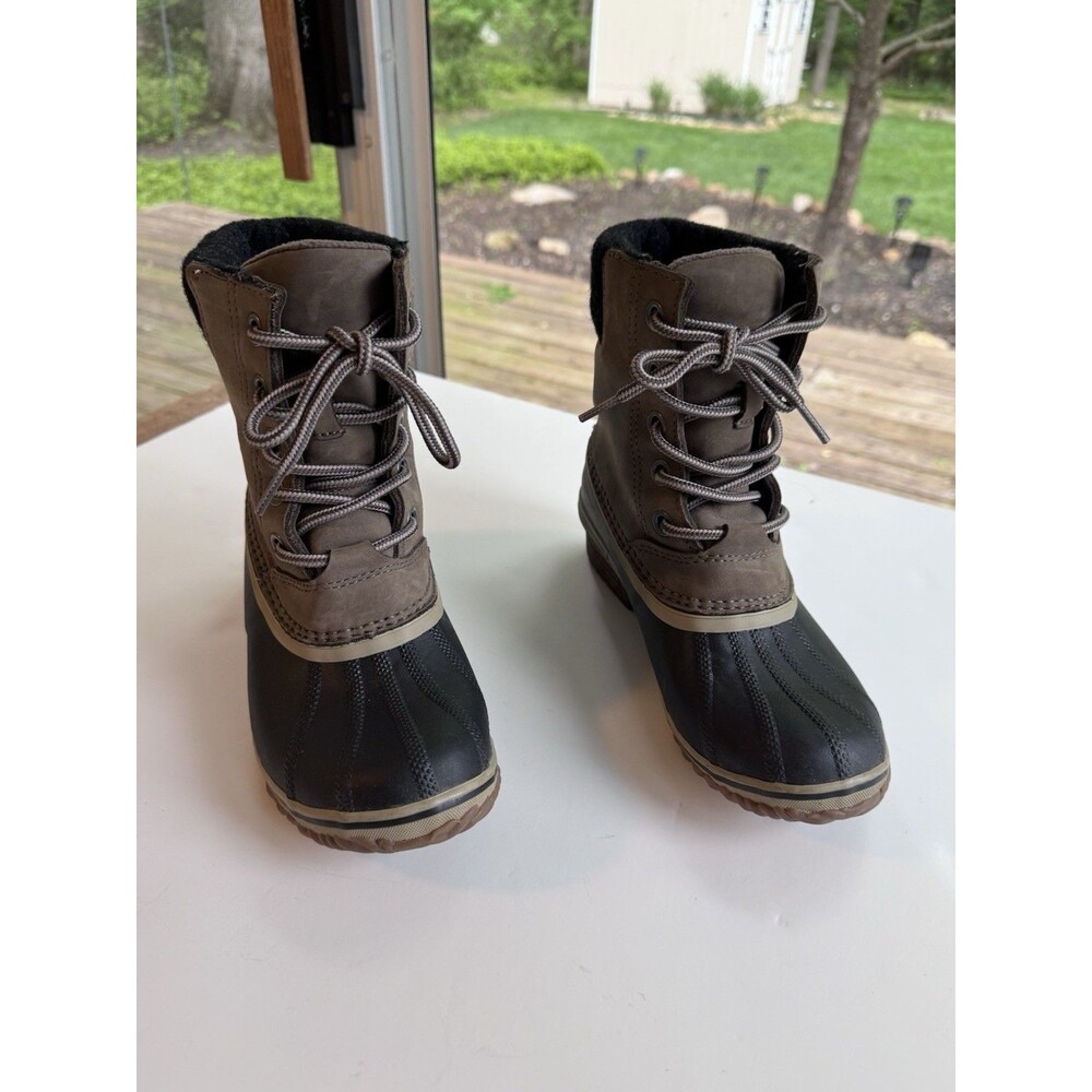 Sorel Women’s Boots Snow Winter Size 7.5 Gorpcore Granola Lace Up Brown